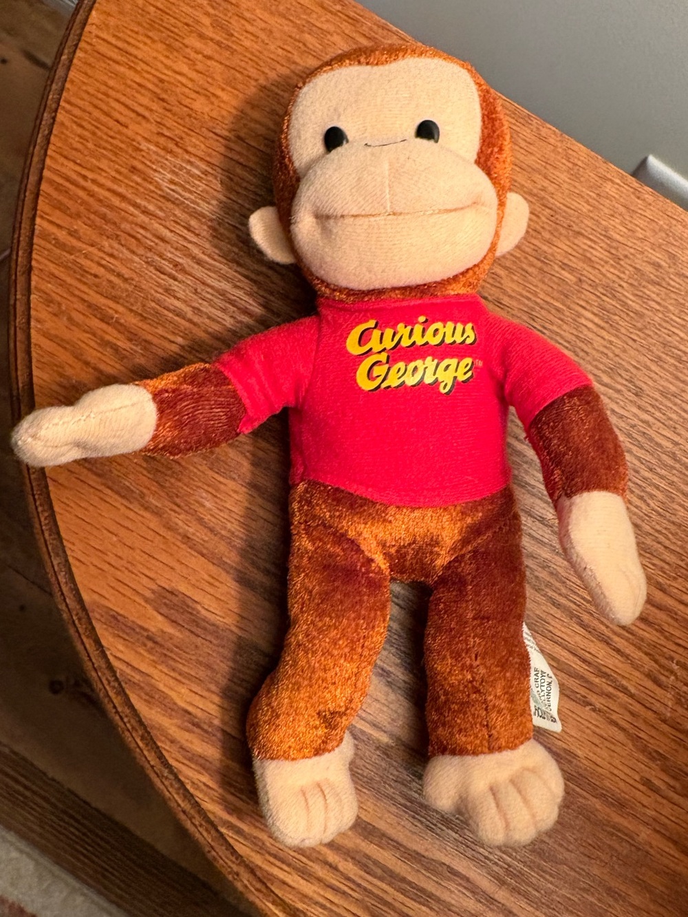 Vintage CURIOUS GEORGE 9" Plush MONKEY Doll Kelly Toys AGES 3+ 90s Kidcore